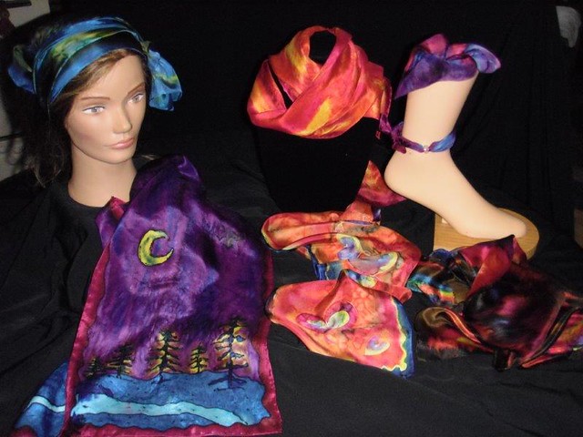 Hand crafted silk scarfs